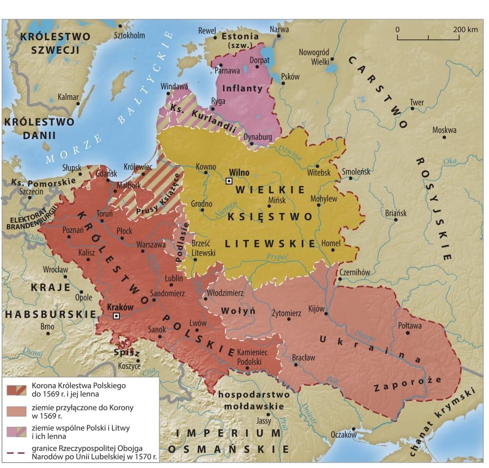 Карта Вялікага княства Літоўскага