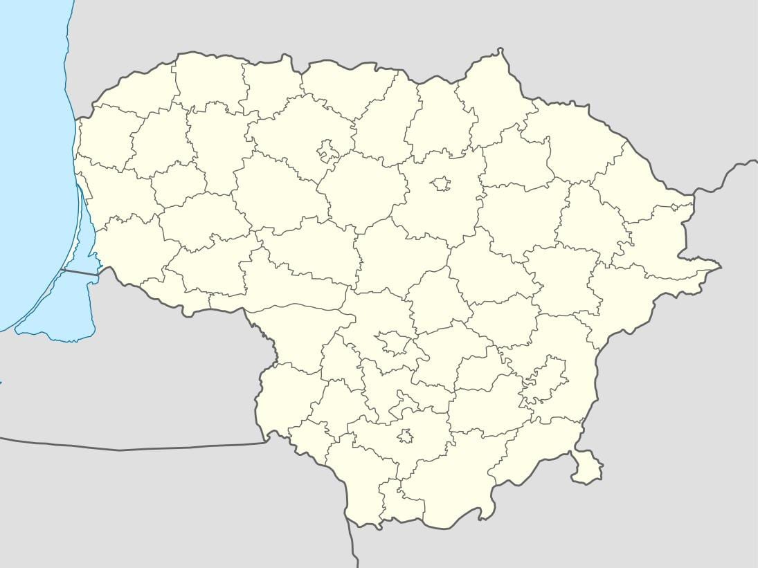 Карта Літвы вектар