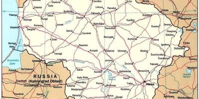 Карта Літвы